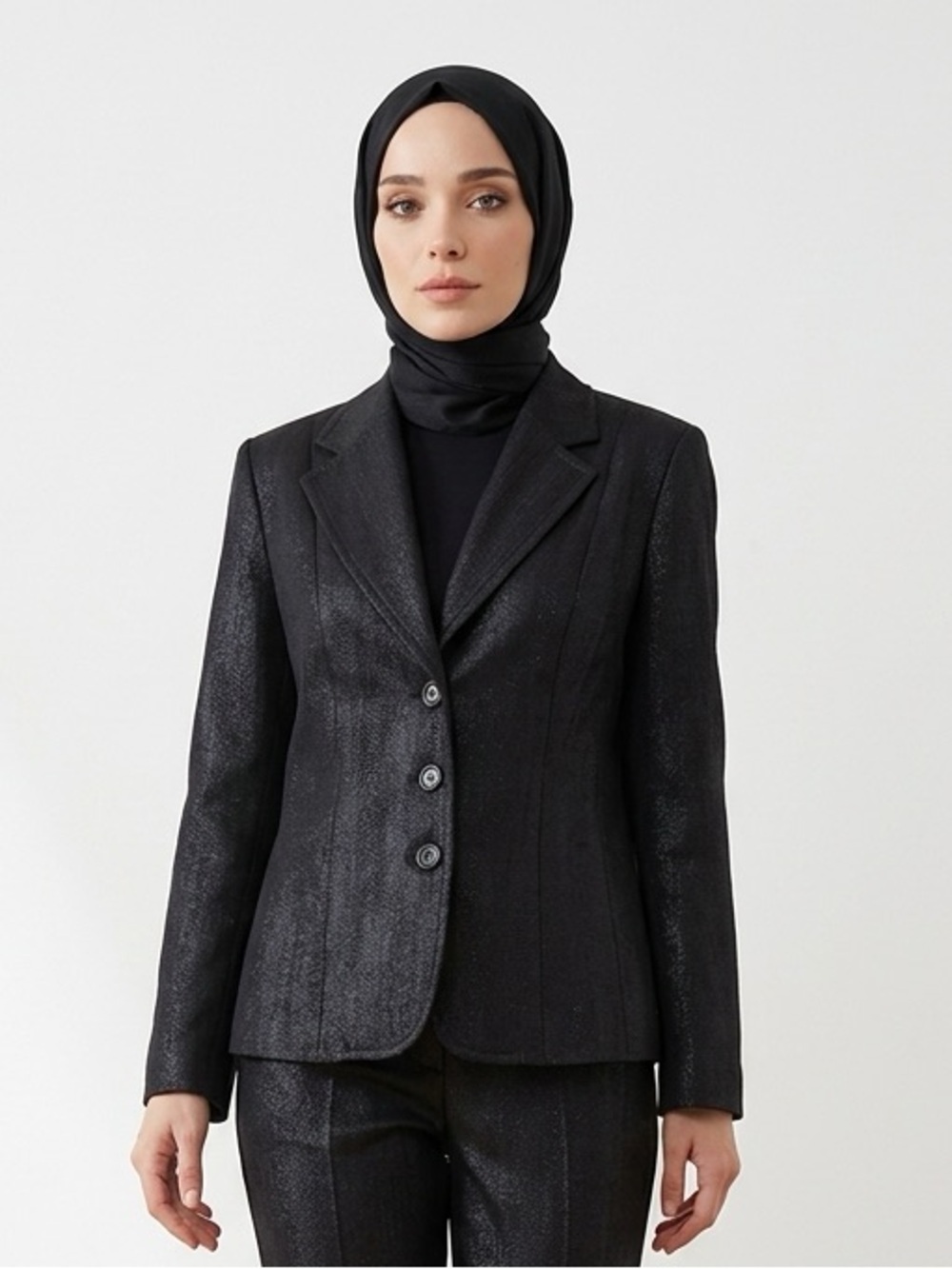 ⚡️Elegant Black Women's Blazer with Shine | Laura | Size 14 | Formal